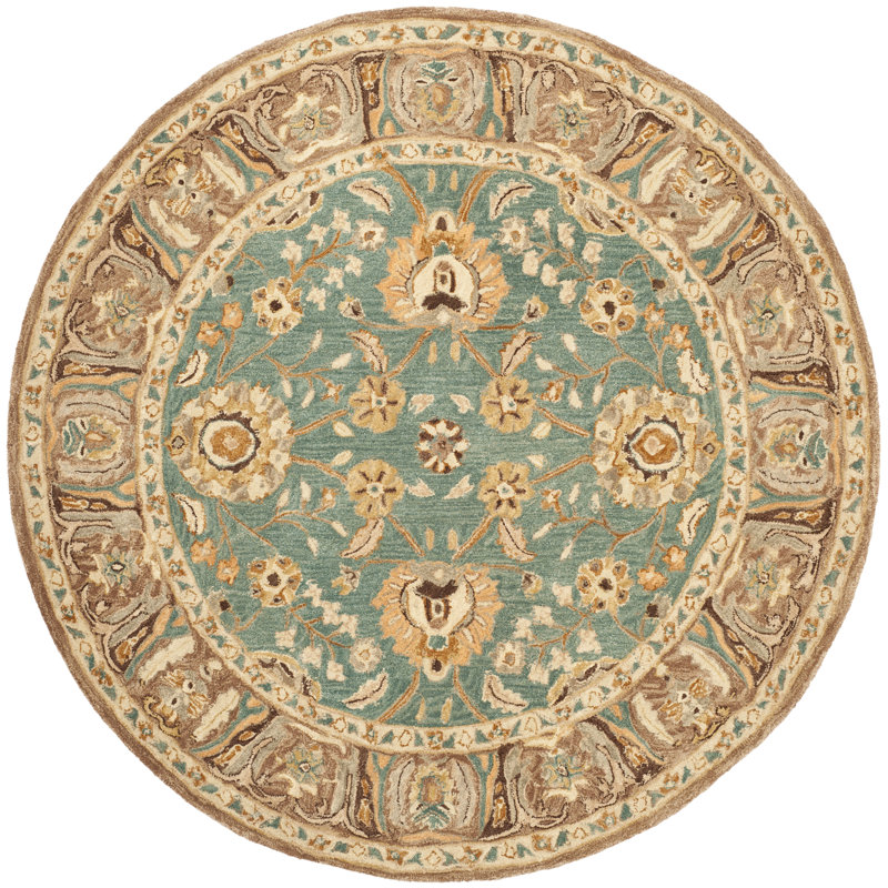 Tingley Hand Tufted Wool Pile Oriental Rug, Round 6'