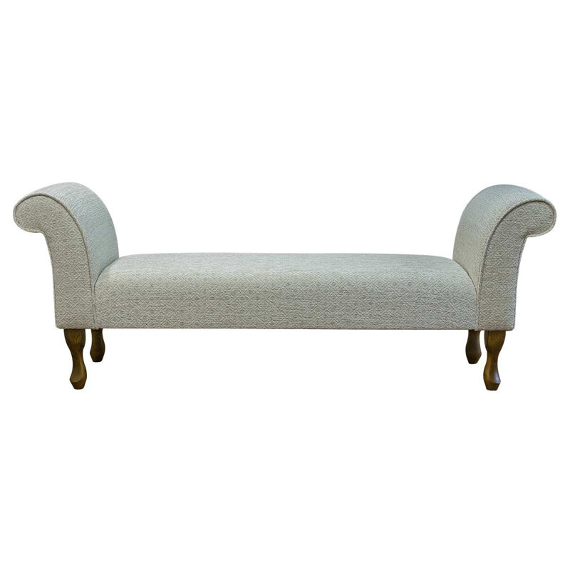 Upholstered Storage Bench, 63.5 x 162.5 x 40.5cm, Geometric