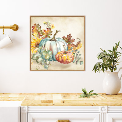Watercolor Harvest Pumpkin III by Tre Sorelle Studios - Framed Art on Canvas