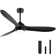 Imamuddin 60'' 3-Blade Modern Ceiling Fan with LED Lights and Remote Control for Indoor/Covered Outdoor, 6 Speed Reversible DC Motor, tri-Colour Temperatures, 6''/12'' Downrods