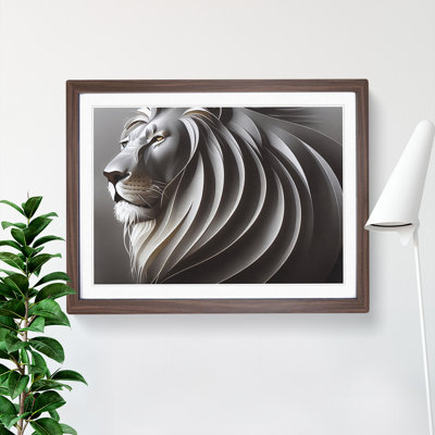 Lion Statue - Single Picture Frame Print