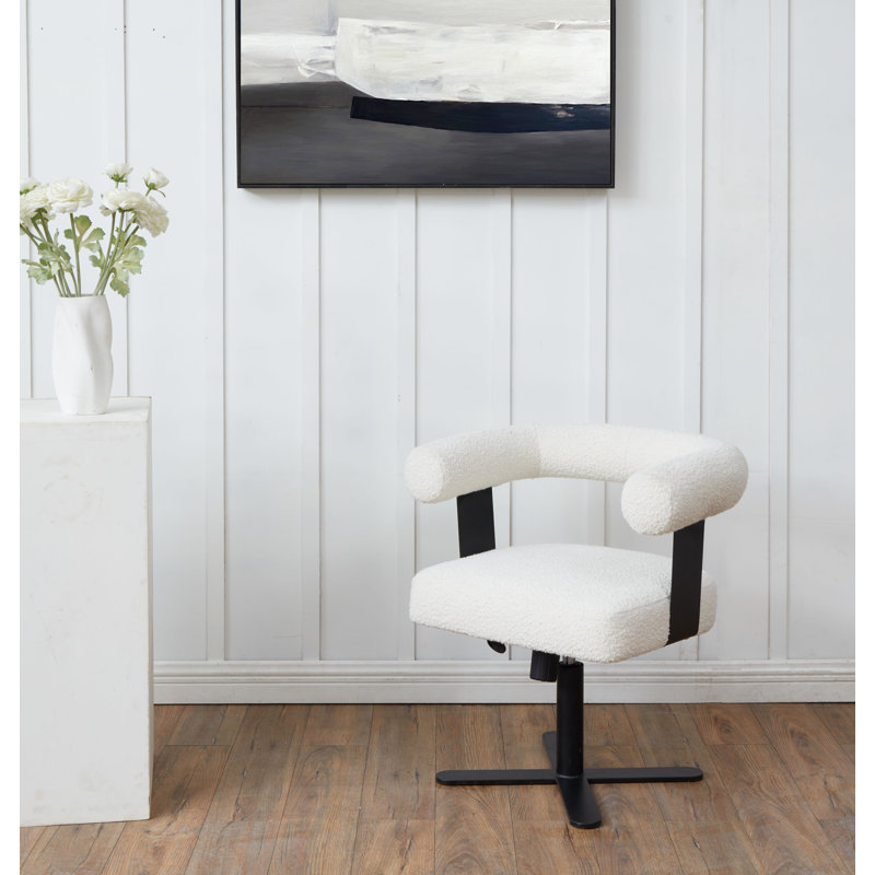Baron Adjustable Swivel Desk Chair, Ivory