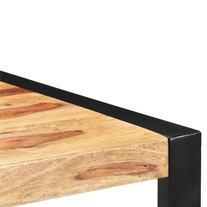 Console Table Entryway Table Narrow Hall Side Table Solid Wood Mango, Light Brown, 29.9" H x 59.1" W x 13.8" D