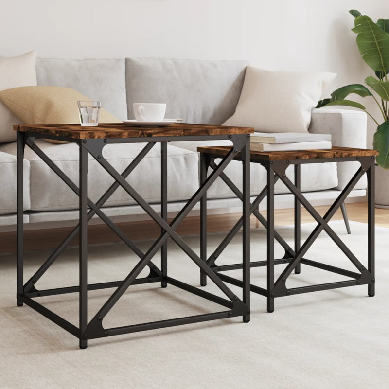 Knepp Four Leg Coffee Table, Smoked Oak