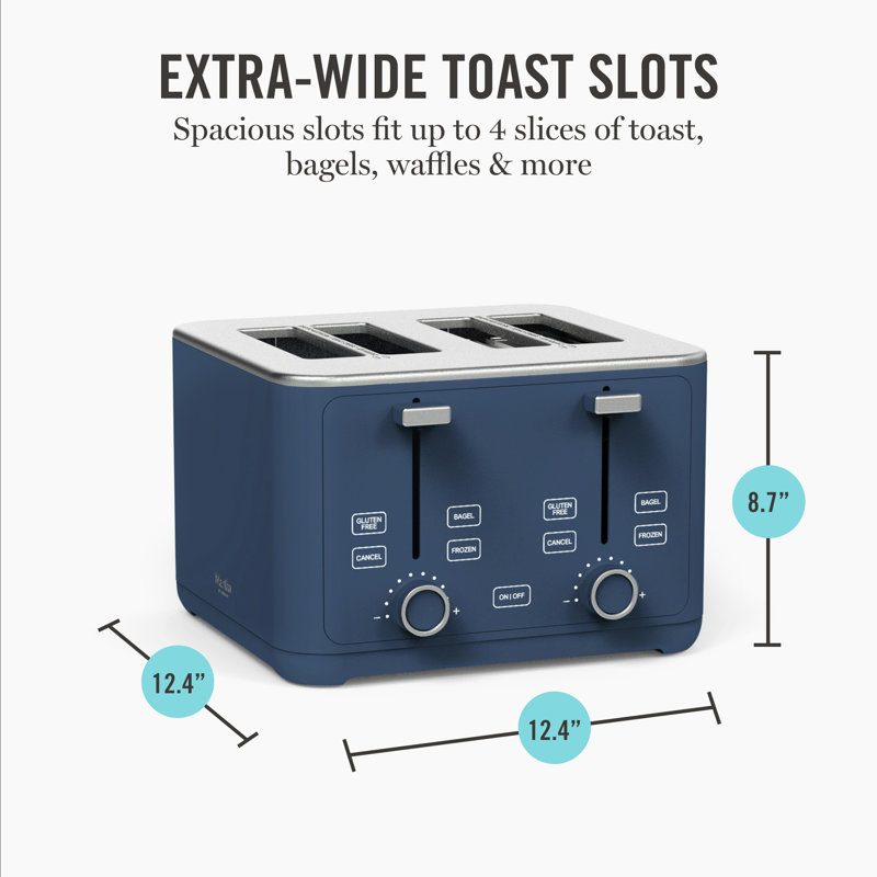 Martha Stewart 4 Slice Classic Toaster, Linen, Indigo