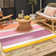 Rainbow Collection Outdoor Rug Modern Design in Pink