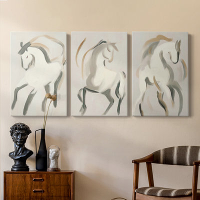 Equine  Series  CXVI  -Premium Gallery Wrapped Canvas Set -Ready to Hang