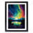 Northern Lights Colour Field - Single Picture Frame Print on Wood-94155604-94155603