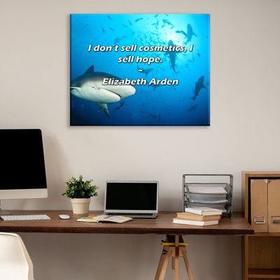 Artsy Quote "I don’t sell cosmetics, I sell hope." By Elizabeth Arden Gallery Wrapped Canvas