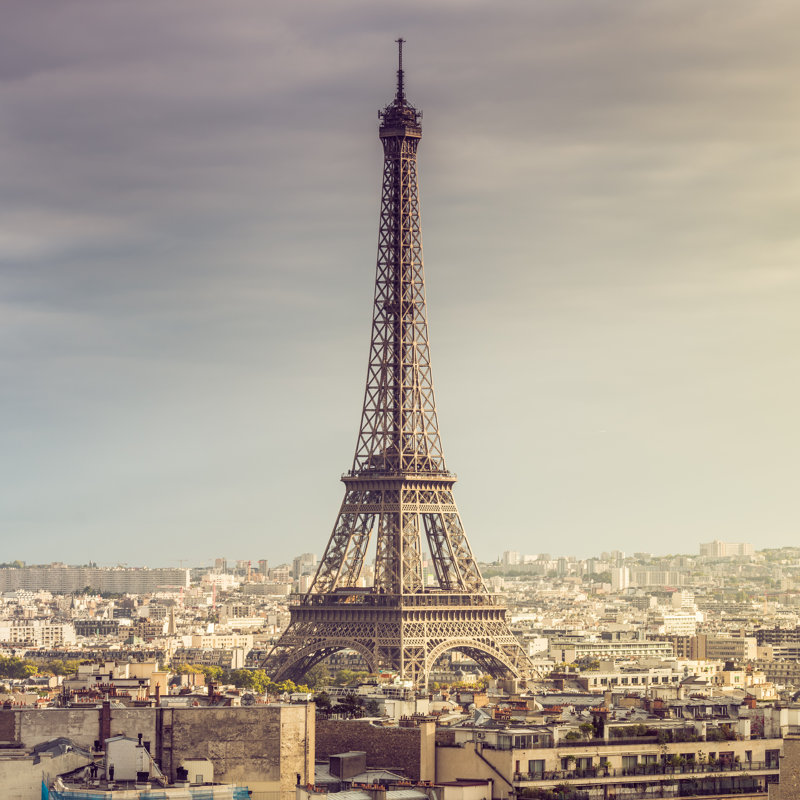 Paris Eiffel Tower by Jotily - Wrapped Canvas Print, 30cm H x 30cm W