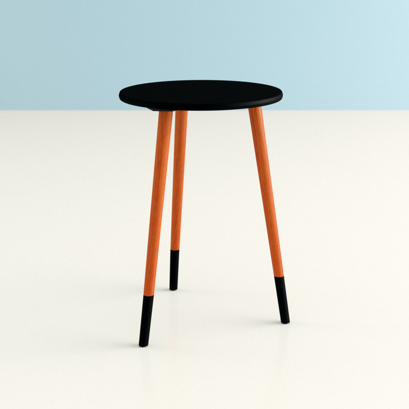 Danka End Table, Black/Walnut