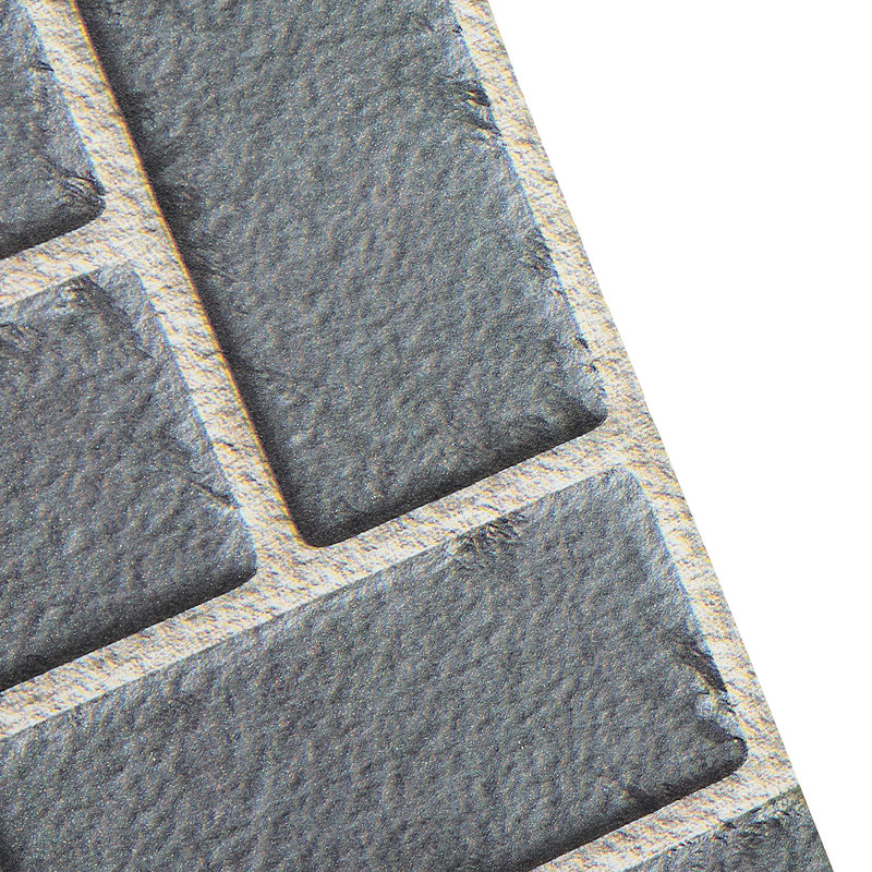 , papier peint autocollant pour chambre à coucher à motif de briques gris foncé