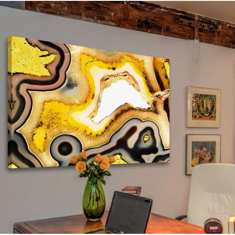 Reproduction d’art sur toile tendue « hématite river », H 8 po x l 12 po x P 1,5 po