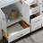60'' Double Bathroom Vanity with Marble Top-425926531
