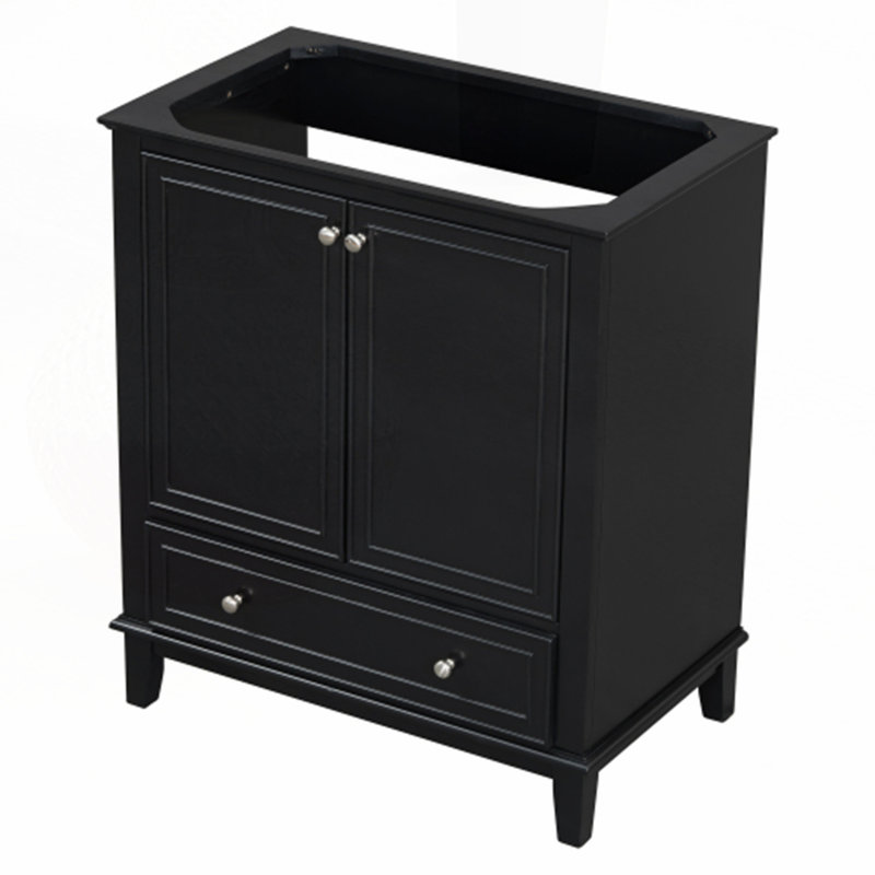 30" Bathroom Vanity without Sink, Black