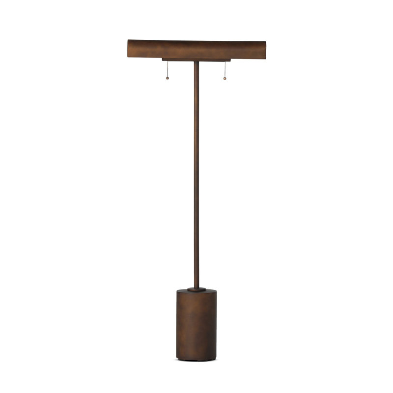 Luther Traditional Floor Lamp, Rust, Rust/Yellow