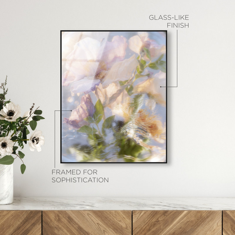 Floral Haze High-Gloss Frameless Acrylic Glass Wall Art Floral & Botanical Print by Oliver Gal, Ready to Hang, 16 x 20