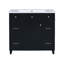 Ensemble de meuble-lavabo 36 po avec lavabo, lavabo simple, meuble-lavabo avec porte à fermeture douce et 3 tiroirs