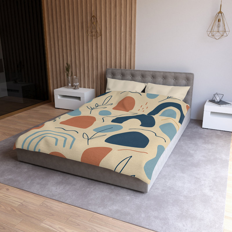  Duvet Covers No 1 Single Piece, Twin Duvet Cover, Cream/Blue