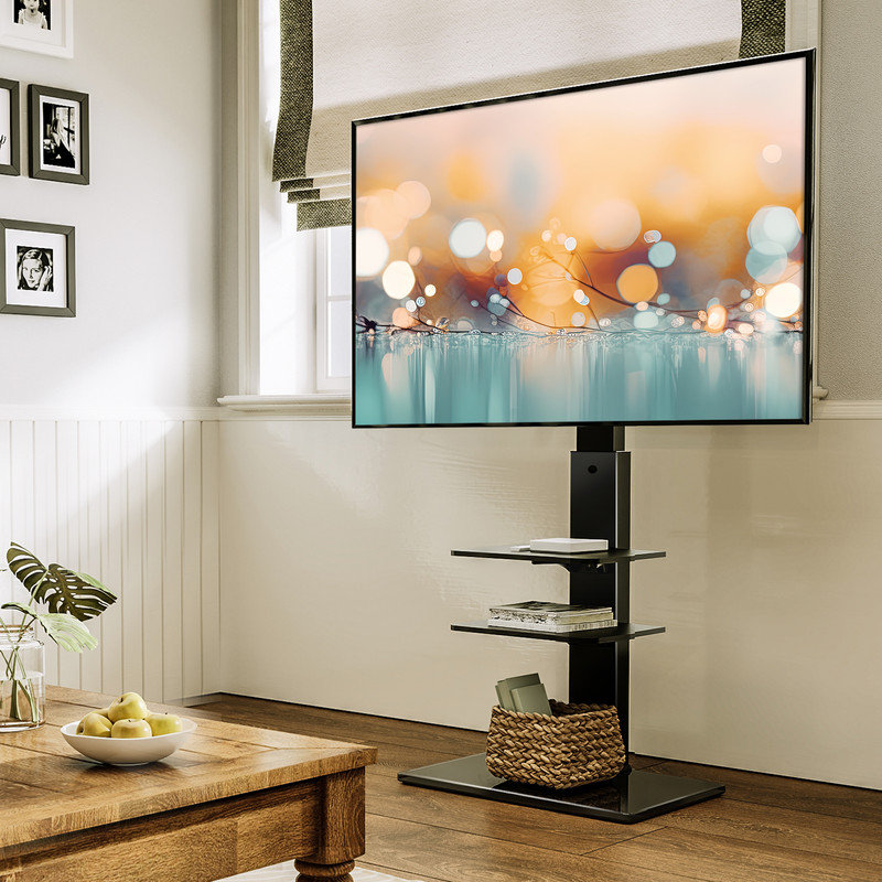 Square Fitueyes Floor TV Stand Fitueyes