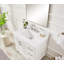 Meuble-lavabo de 36 po en bois massif avec assemblage US - blanc, L 35,98 po x l 22,04 po x H 33,97 po, bois massif, 1 pièce, meuble-lavabo de salle de bain, blanc, pré-assemblé