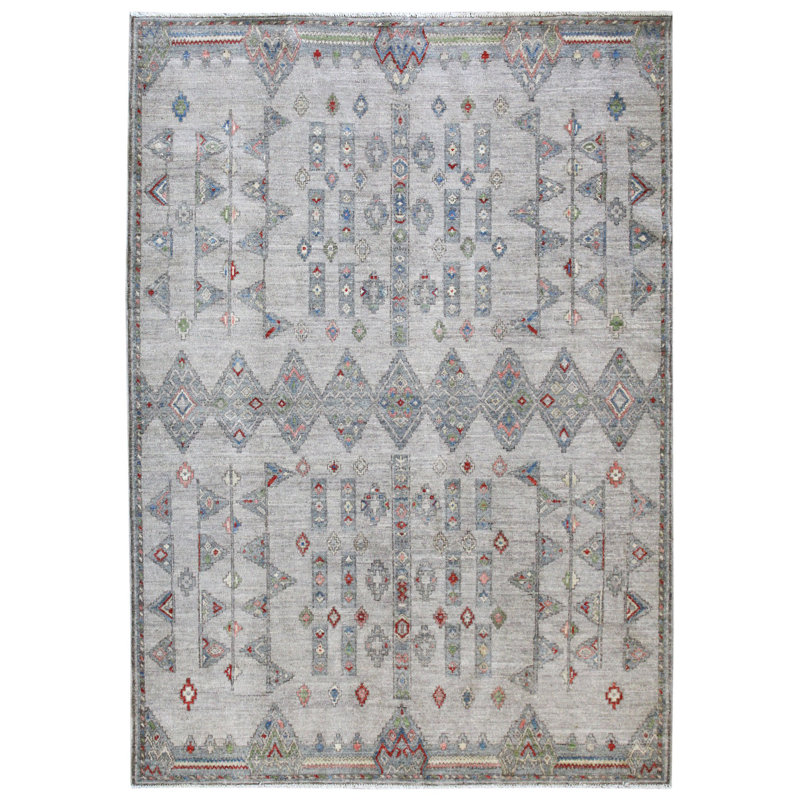 Tuareg One-of-a-Kind 6'1" X 8'8" New Age Area Rug in Grey