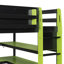 Wood Loft Bed with Desk,Side storage rack,Multi-storage Shelves and RGB Light-2091062615-2091062600