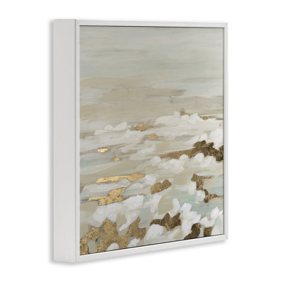 «Gilded Surf Abstract Waves», estampe numérique, design par June Erica Vess