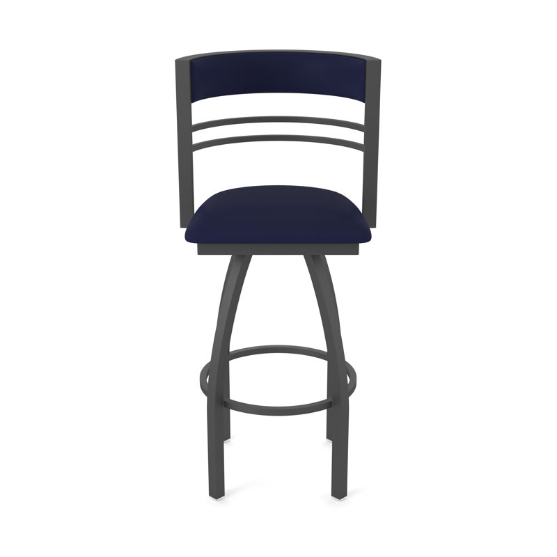 Hunter Swivel Stool, Étain, Tabouret de bar (siège d'une hauteur de 36 po), Vinyl-Canter Twilight