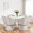 Stoehrs 24.8" Wide Modern Cream Fabric Dining Chair
