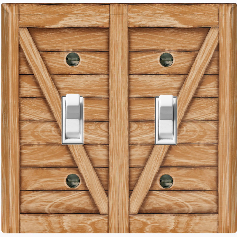Nature Themed 2 - Gang Toggle Light Switch Standard Wall Plate