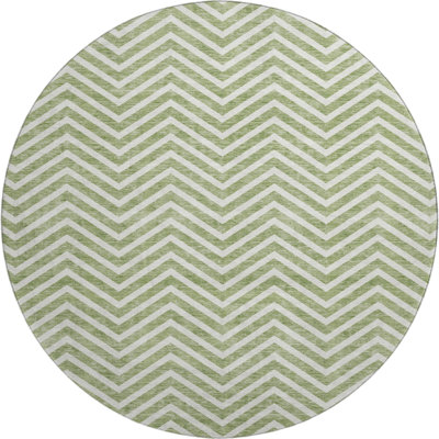 Premium Machine Washable Prisco Green Rug