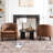 Boney 29" W Faux Leather Upholstered Armchairs-2053043242