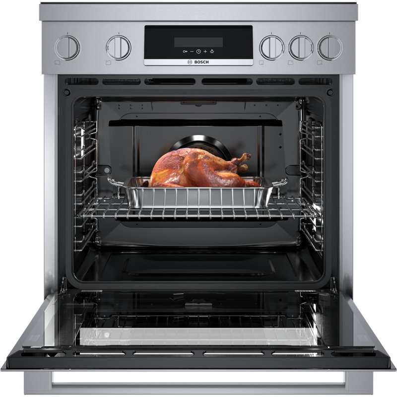 30" Bosch 800 Series Industrial-Style Induction Range