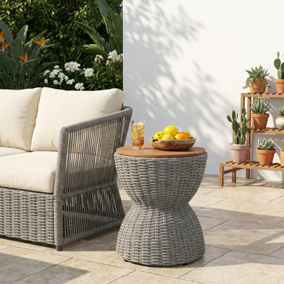 Table d'appoint d'extérieur 15,25 "Modern Coastal