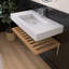 35'' Wall Mount Bathroom Sink Mit Shelf Solid Surface Bathroom Vanity Sets