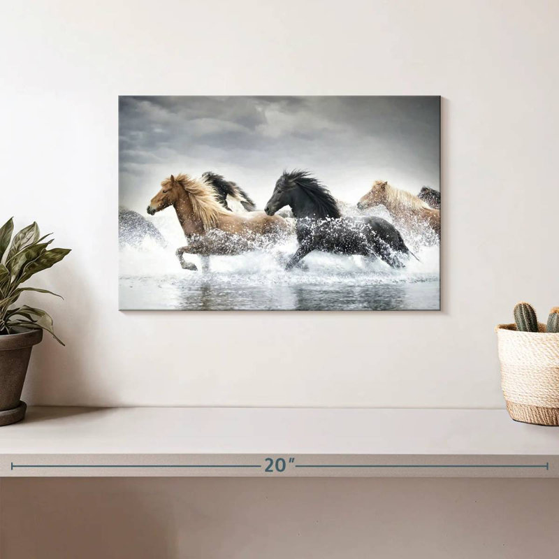 Brampt Horse Run III, 8" H x 12" W
