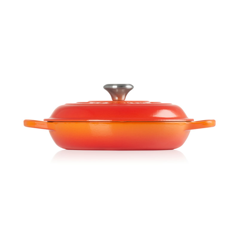 Le Creuset Cast Iron Shallow Casserole, Volcanic, 26cm / 2.2L