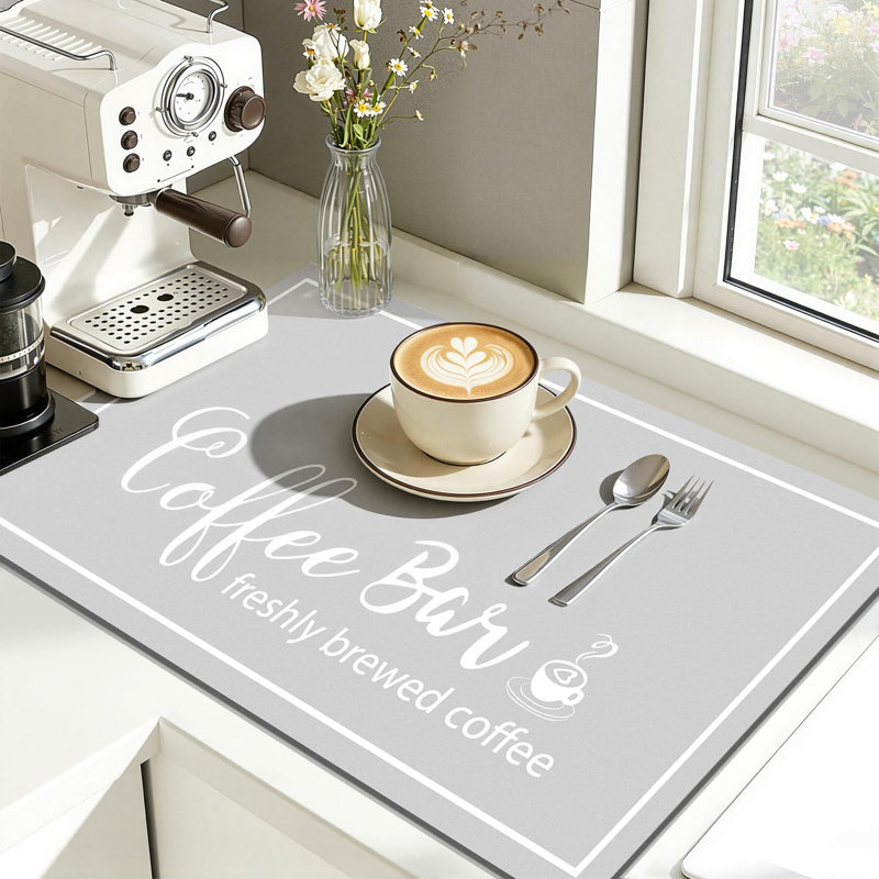Absorbent Heat-insulating Coffee Mats Placemats, Gray