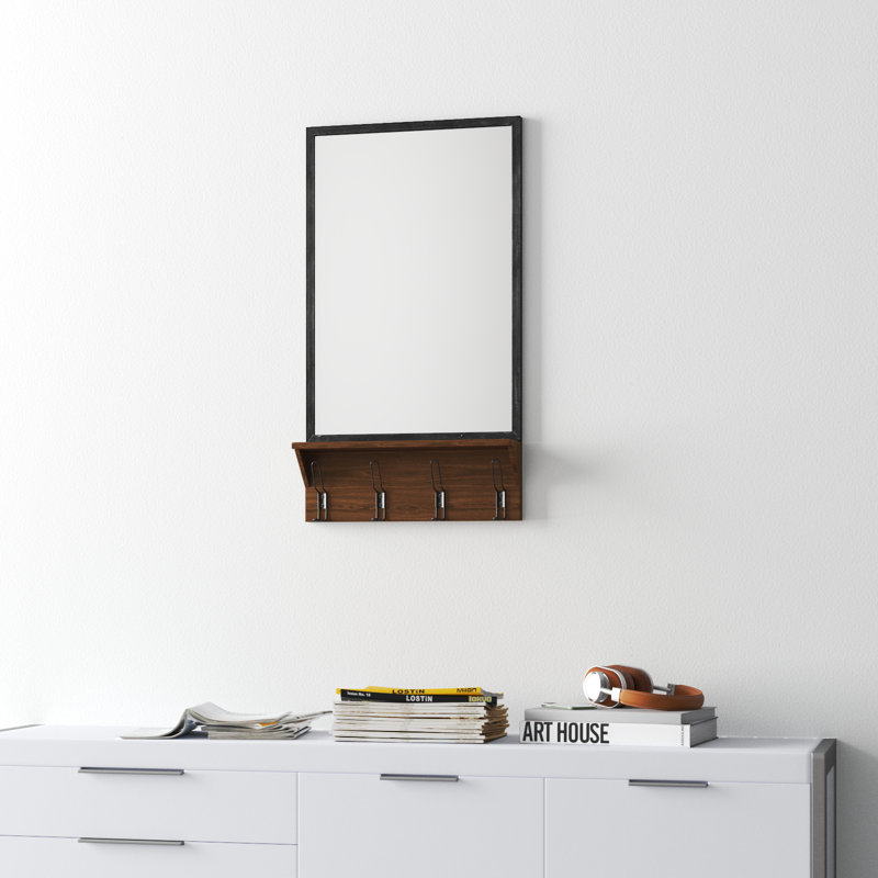 Ilona Flat Mirror, Brown, 36.75" x 20"