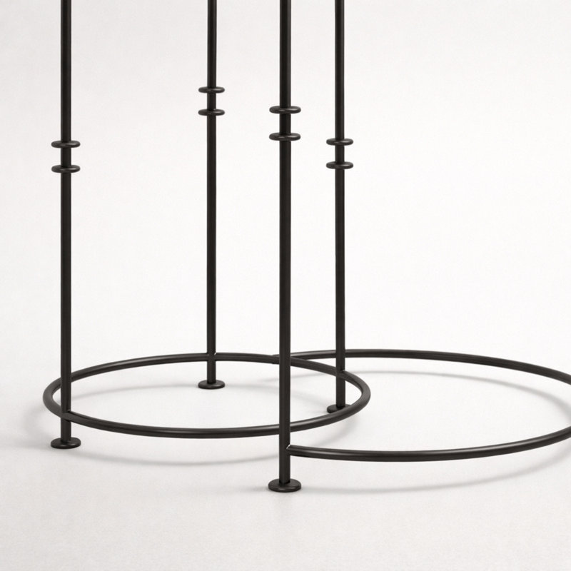 Thaliya Iron Tray Top Nesting Tables