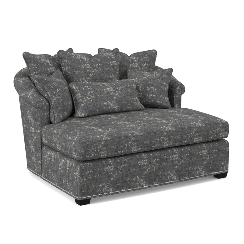 Josephine Boucle Chaise Lounge, Margaret Lipstick Polyester Blend, Espresso