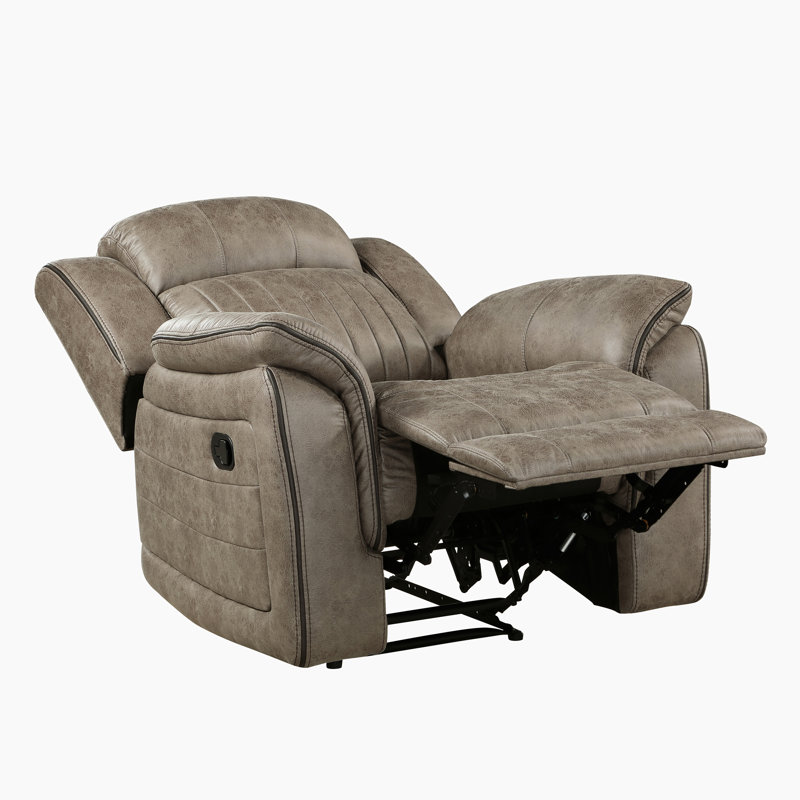 Fauteuil inclinable en microfibre polie 39,5 po Gotay, Sandy Brown Microfiber/Microsuede