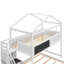 Lit superposé House avec escalier de rangement et tableau noir House-1603426374