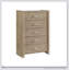 Commode brune Sarai avec tiroirs spacieux et poignées en acrylique, parfaite pour les solutions de rangement modernes