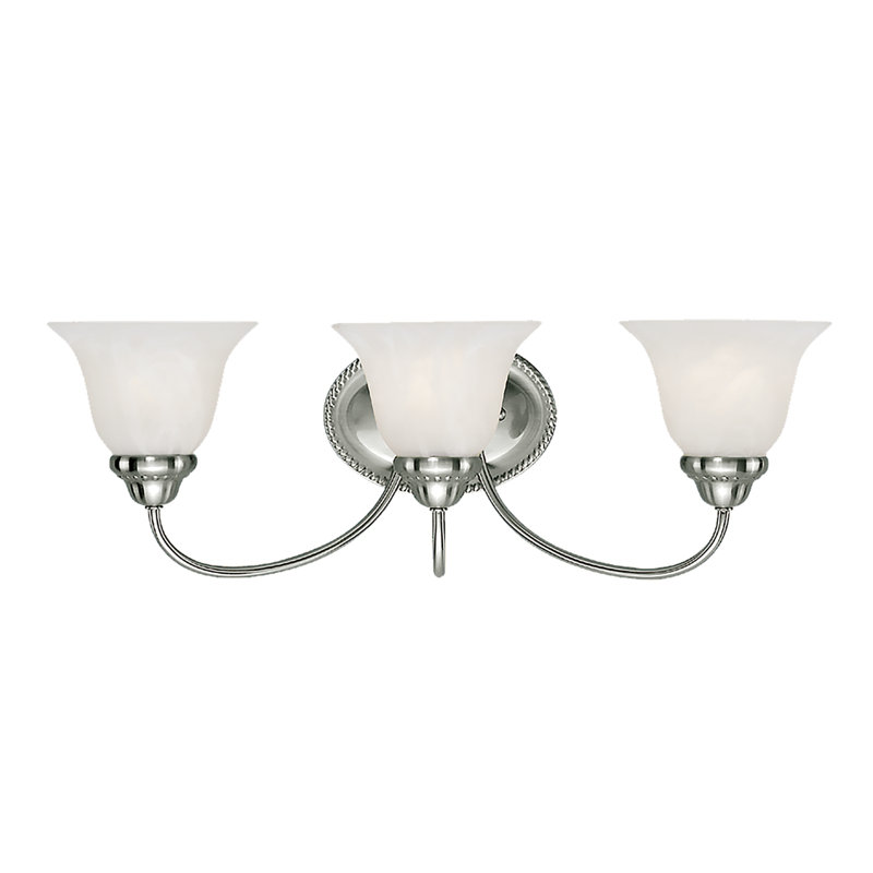 Éclairage pour meuble-lavabo 3 lumières Brigance, Nickel satiné