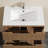 30" Walnut Modern Wall-Mounted Floating Bathroom Cabinet