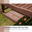 Chaise longue en bois avec table coulissante