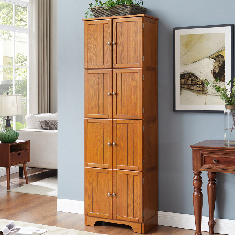 Armoire de salle de bain autoportante, Chêne