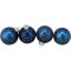 Ornement boule de Noël moucheté bleu et blanc à 2 finitions